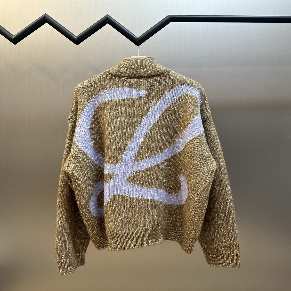 Men's plus size Outerwear & Coats New Fashion Jacquard Suede Coat Pattern Fleece Sweater Street Hip Hop Jacket High Street Embroidery M6917w8