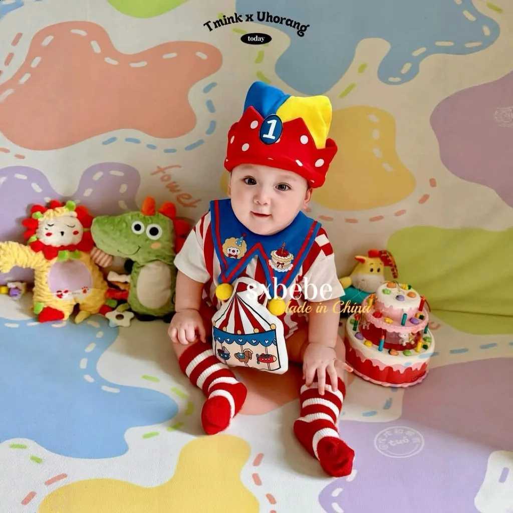 Rper Baby Summer Outfit Korean Cute Cotton Jumpsuit for Boys Girls 1st Birthday Par Clothes Unisex Infant Bodysuit 0-24 MW260917