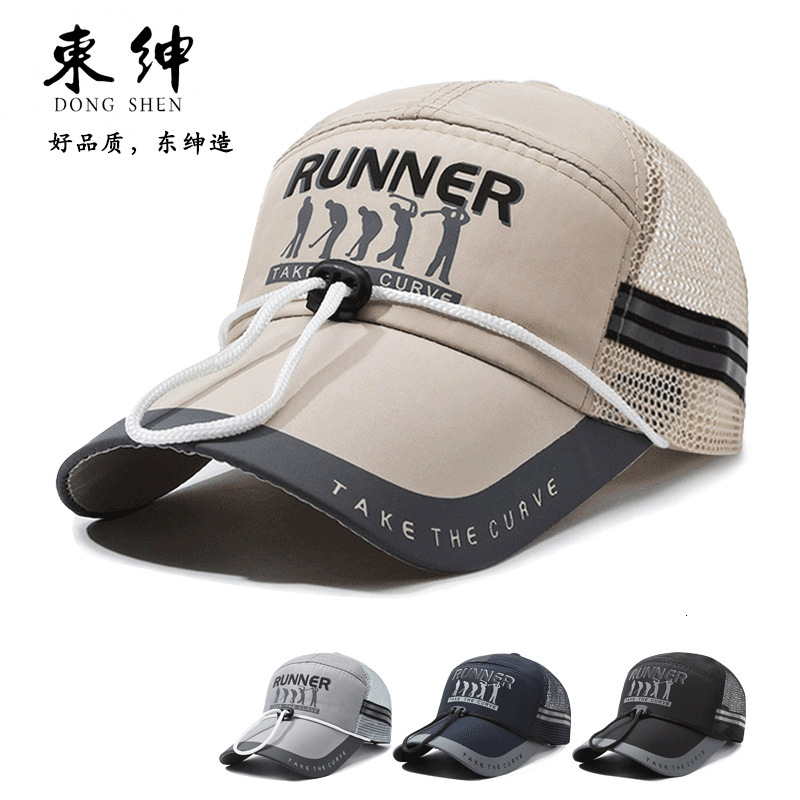 Luxury Cap Brand Designer Hat Fisherman With Extended Brim, Windproof Rope, Letter Men, Summer Sun Protection, Breathable Outdoor Fishing Hat For Mi