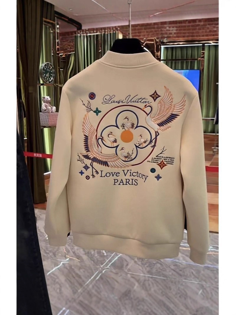 Unisex Autumn Winter High Luxury Heavy Embroidery Heavyweight Baseball Jacket Fleece Lined Stylish Coat National Trend