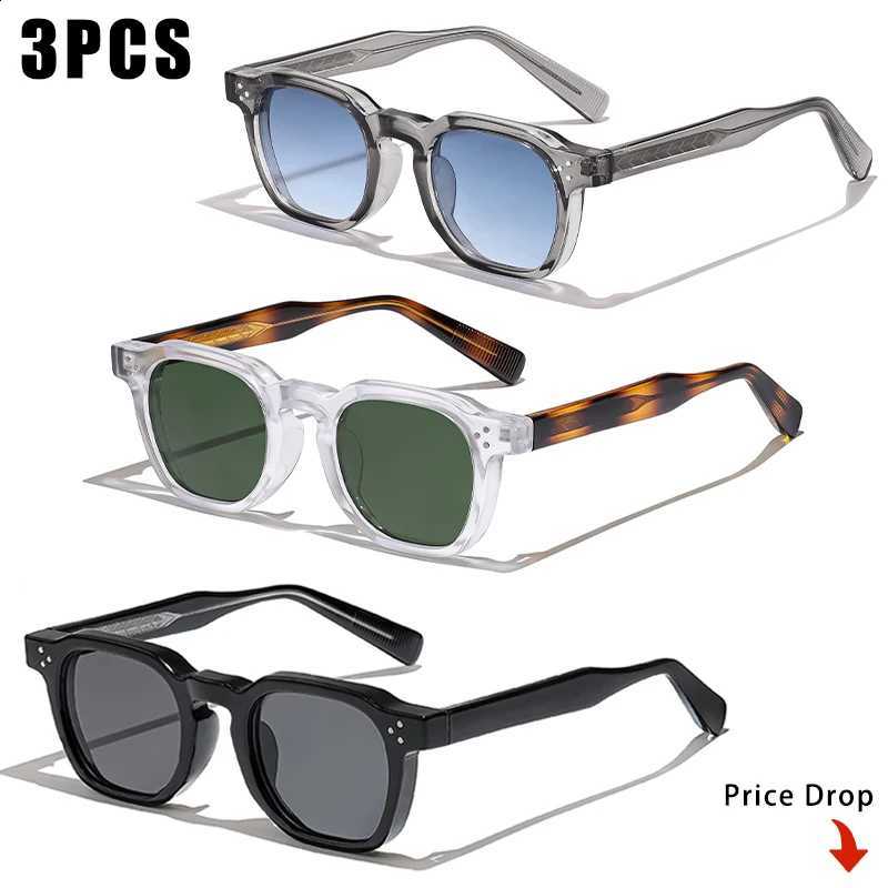 Fashion 1/2/3 Pairs Men CATERSIDE Sunglasses Retro Brand Design Polycarbonate Frame Sun Glasses Women Travel Party Eyeglasses N260814