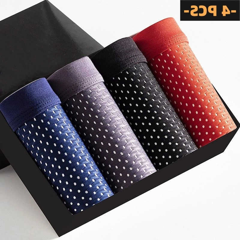 Panties Underpants Underwear 4PCS Men's Ice Silk Underpants Breathable Summer Sexy Man Shorts Boxers Thin Seamless Home Underwears D260918