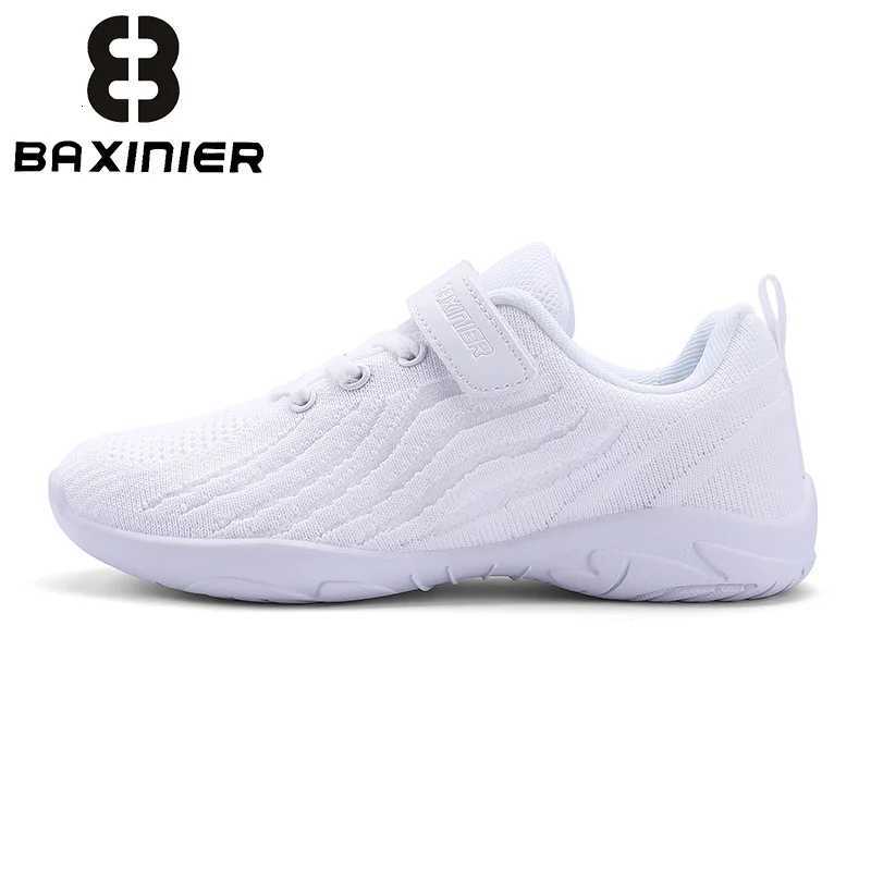 BAXINIER Kids Girls Boys White Velcro Sneakers Lightweight Breathable Knit Casual Sport Shoes Children Easy On Daily Walking Q260916