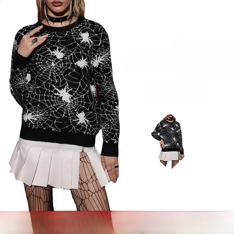 Halloween Sweater Womens Cleanfit Loose Style Long Sleeve Knitted Costume Top Fashionable TwoPiece UltraThin 260918