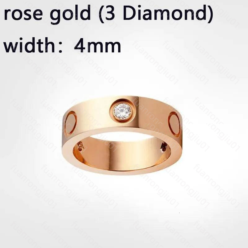 Cartridge Ring Mens Women Rose Gold Screw Cartirly Ring Designer Jewelry Luxury Couple Wedding Promise Ring Gift Couple Minimalist Anniversary Non F