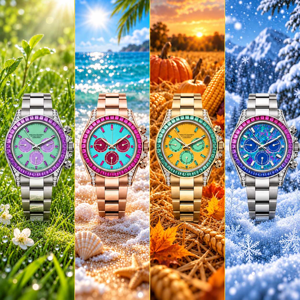 Jason007 RX ST9 Dayton Four Seasons Automatic Watches Men Iced out Moissanite Watch Stainless Steel Sapphire Designer Mechanical Movement Luxury Man