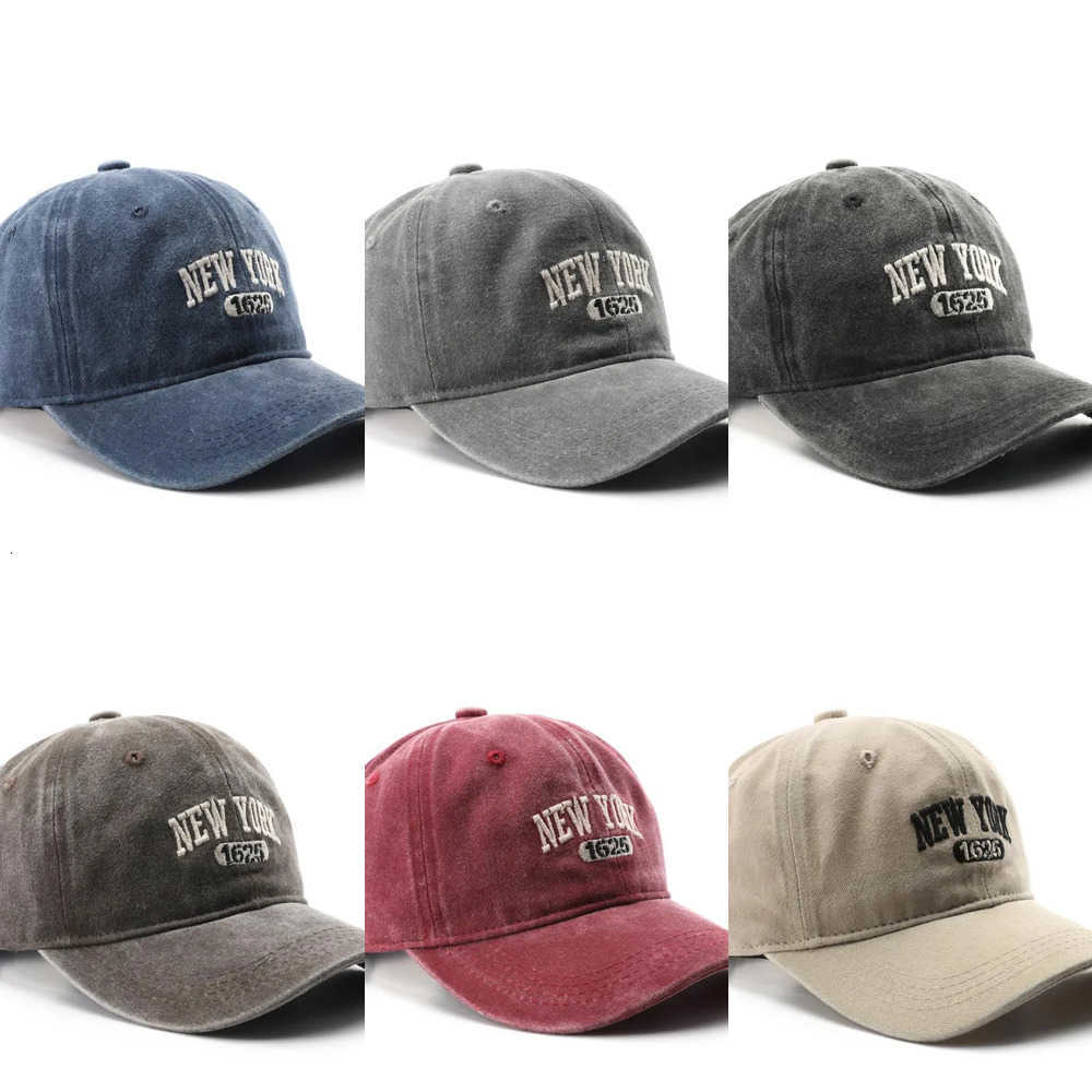 Embroidery Retro NEW Snapback YORK Hat for Men Women Vintage Washed Baseball Caps Spring Autumn Leisure Adjustable Soft Top Hats J260917