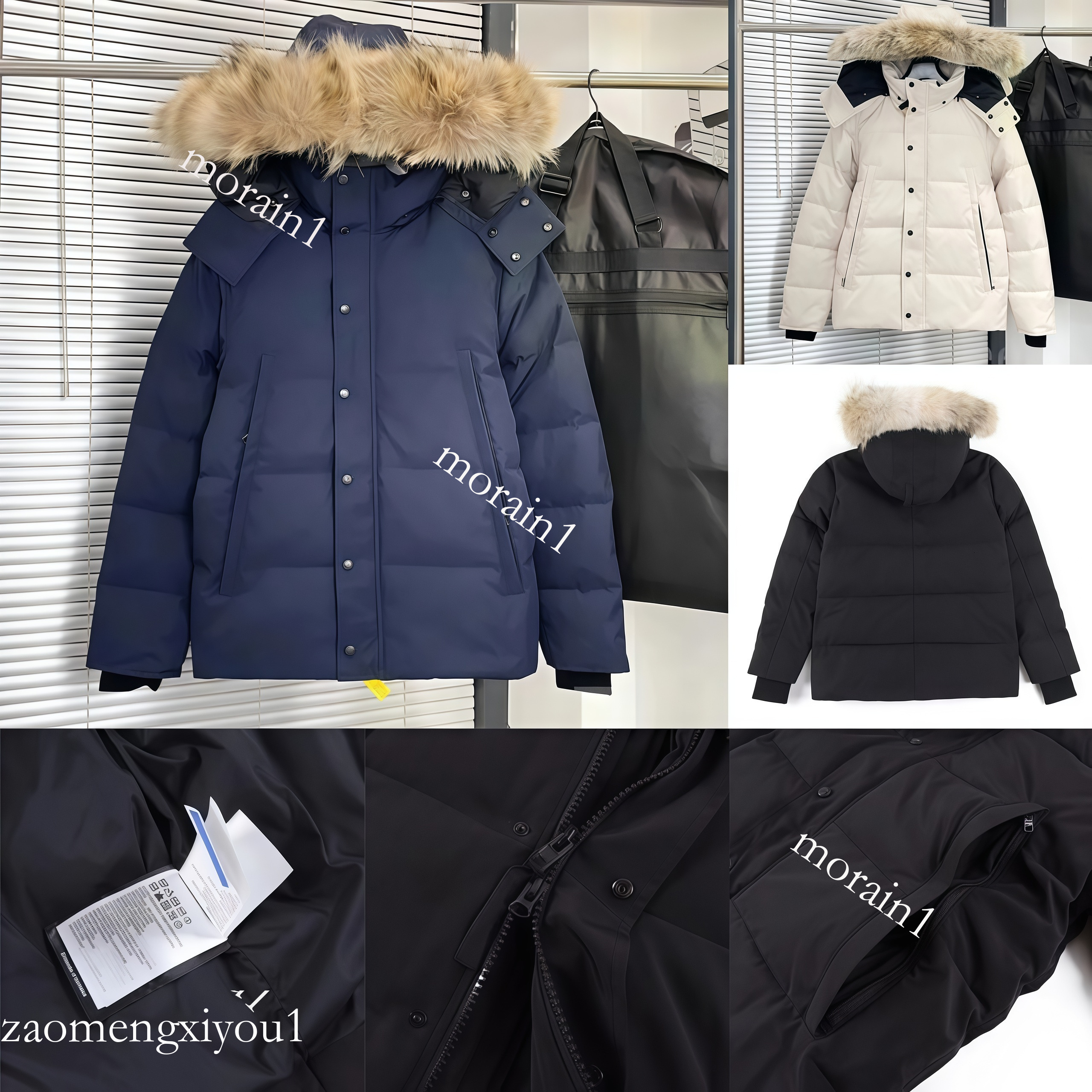 Designer Mens goose jacket Winter Parka Homme Warm Outerwear Hooded Manteau Coat Hiver Black Badge 10