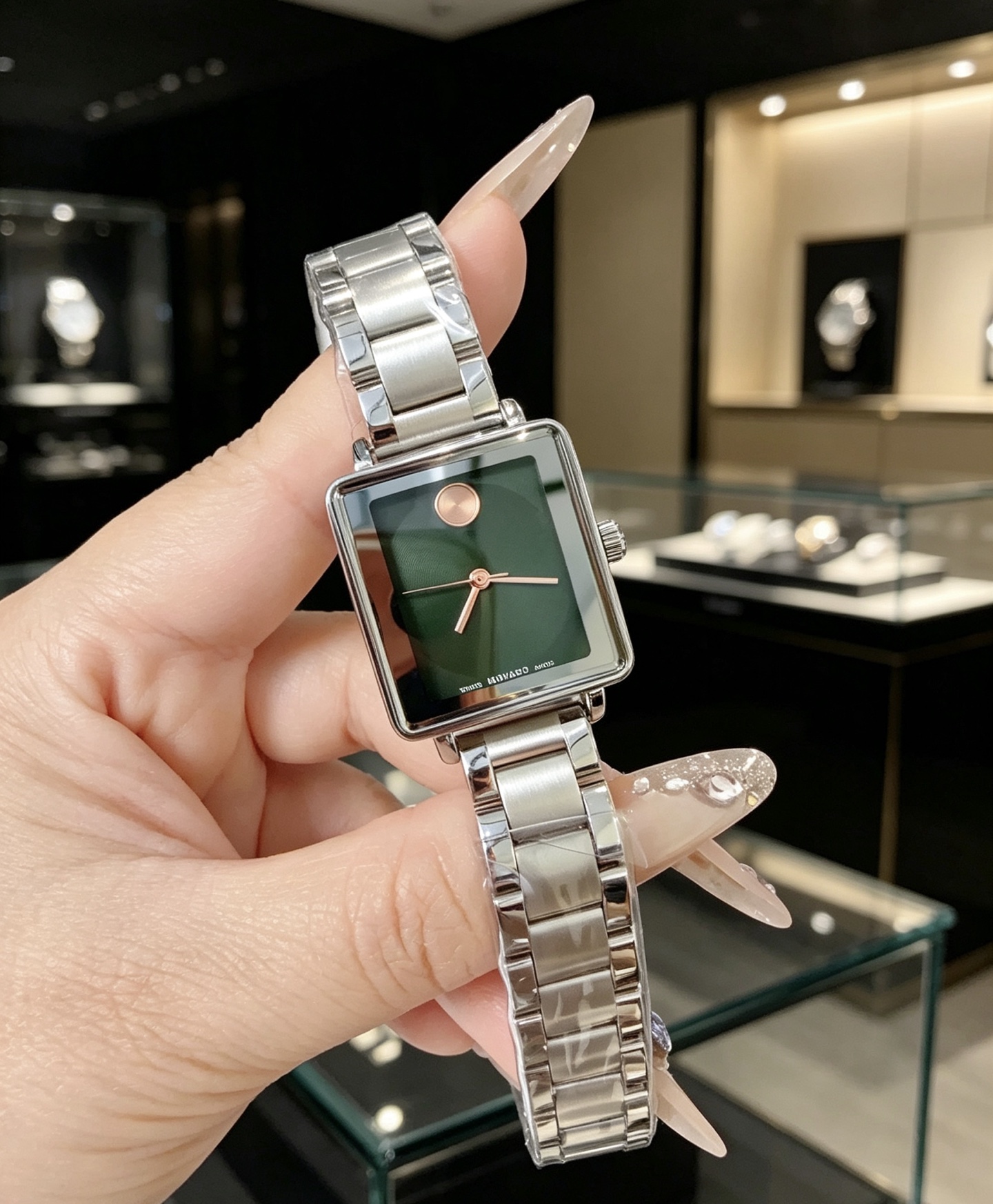 Luxury Womens MOVADOity Square Watch Designer Watches Quartz Movement Steel Bracelet Sapphire Glass Waterproof women Wristwatches #767