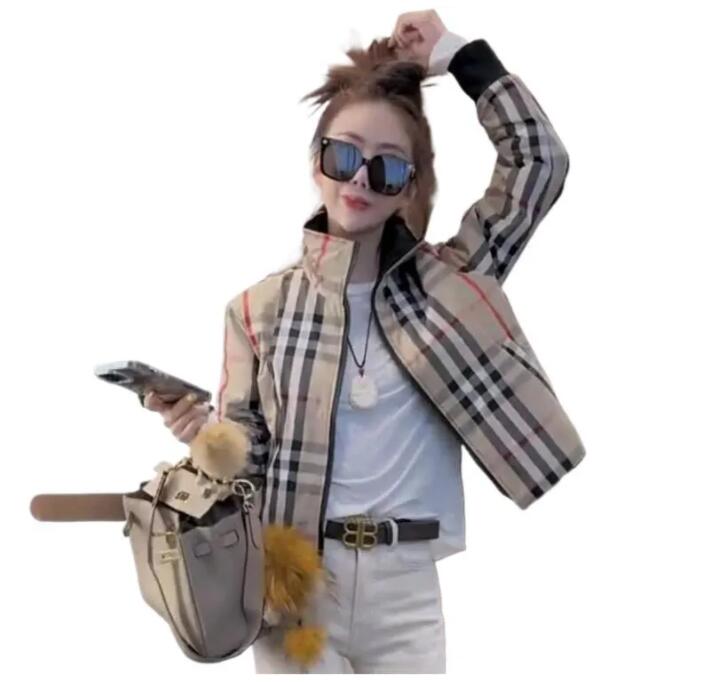 women down Jackets High Quality Fashion Winter Ladies womens designer jacket Letter Plaid Classic Warm Slim coat