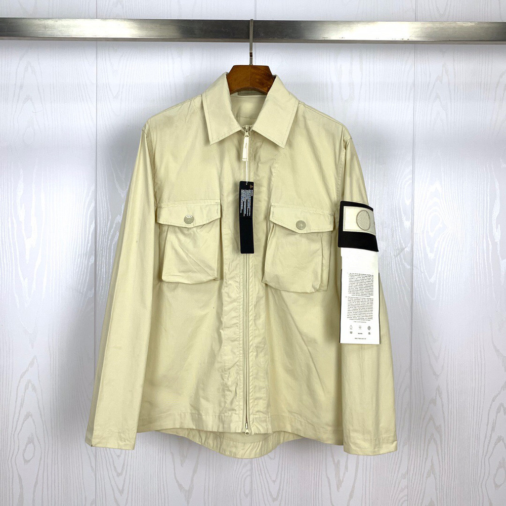Stones Islens Jacket For Mens Coat Embroidery High Quality Stoney Islanlys Windbreak Stone Overshirt Loose Outerwear Fashion Casual Stone Topstoney