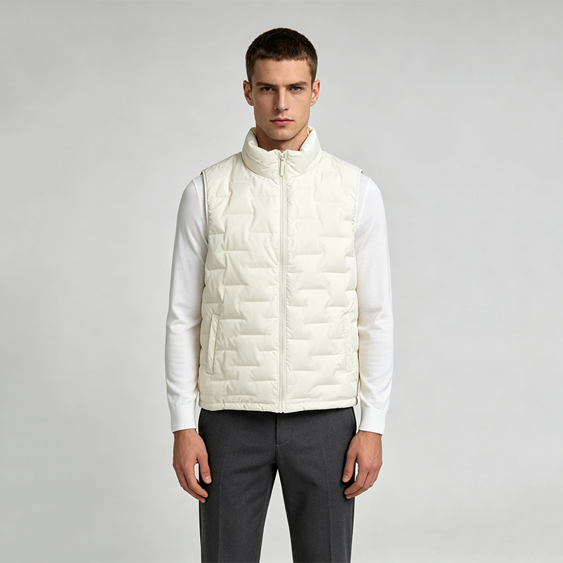 Mibai down jacket vest lightweight and lock down not easy to run down simple and versatile easy to fold and wear without constraints