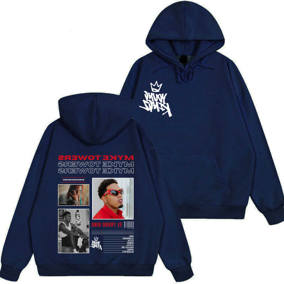 Young Christmas Towers hoodie Myke Kingz 2026 Album Tour Print Pullover Men Women Fashion Sweatshirts Winter Casual Long Sleeves Hip Hop Hoodie C260