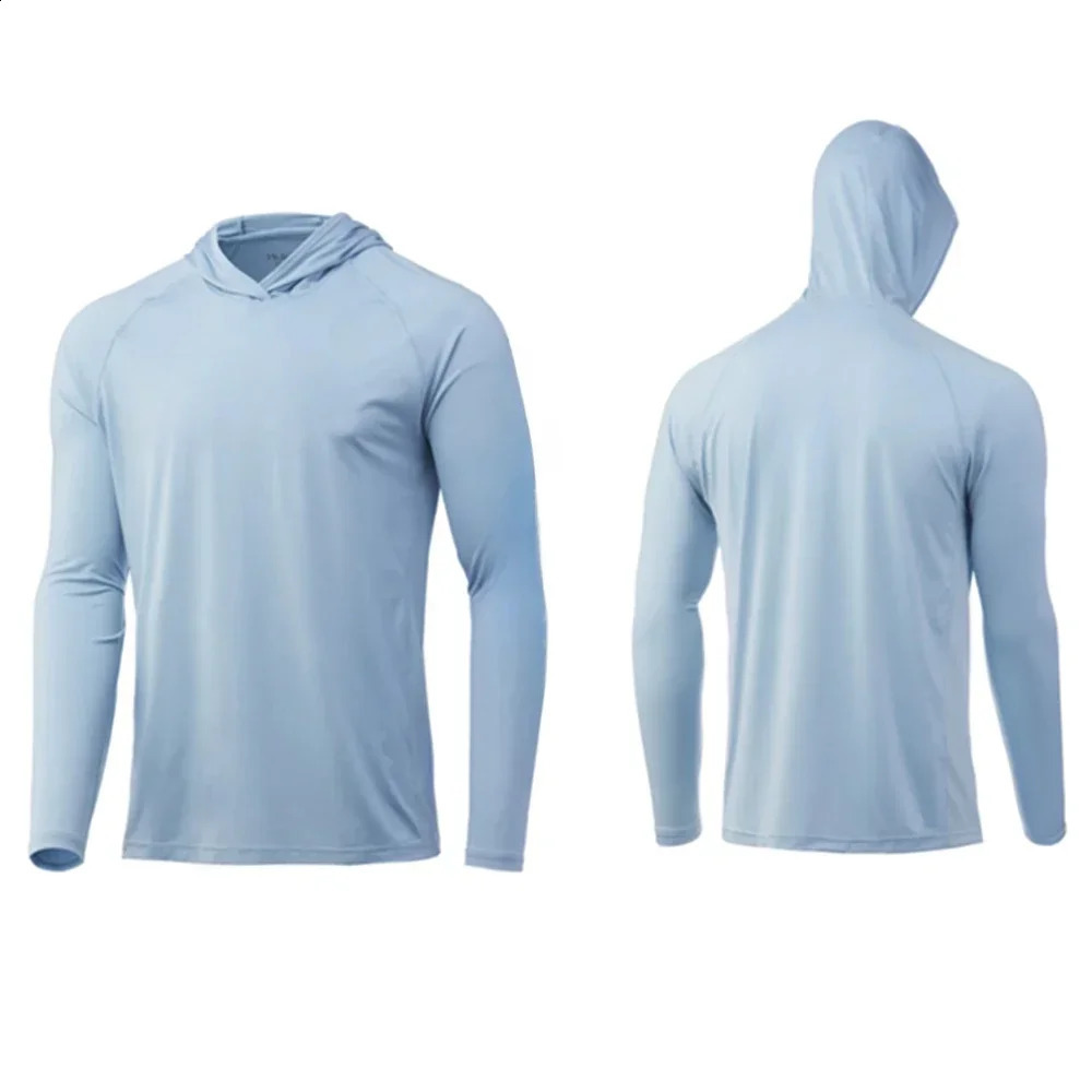 Summer Fishing Clothes Mens Long Sleeve Hoodie Jersey Camisa De Pesca Light Color Fishing Shirts Uv Protection Quick Dry Top 260918