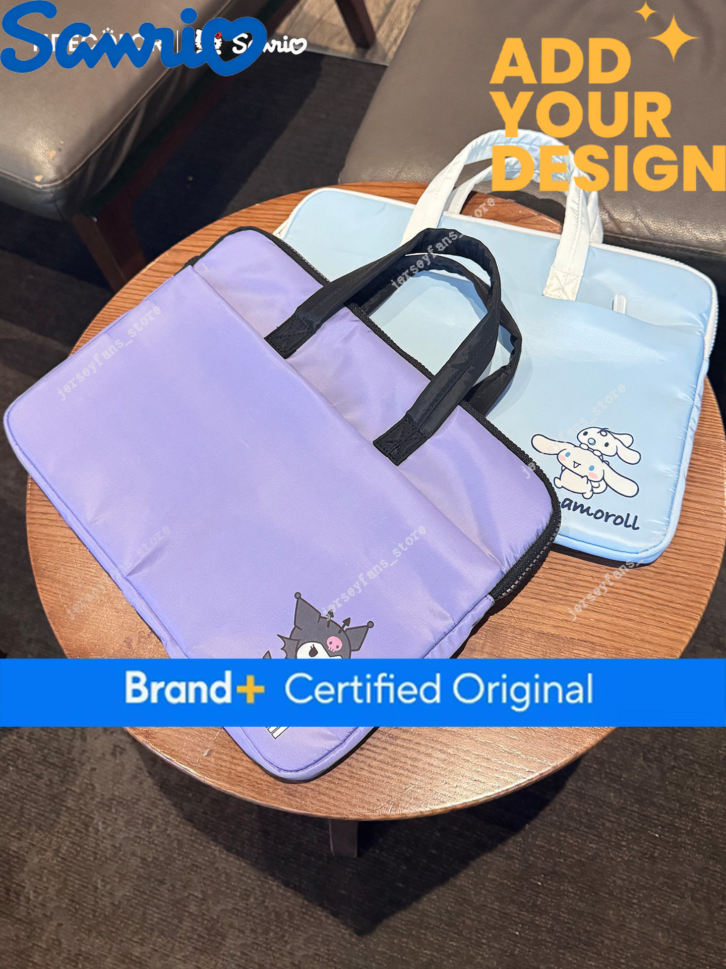 Authentic Sanrio Co-Branded Laptop Hello Kitty Kuromi Girls' Document Storage Bag 2026 New Model Student Commute 14inch 13inch iPad Tablet Prot