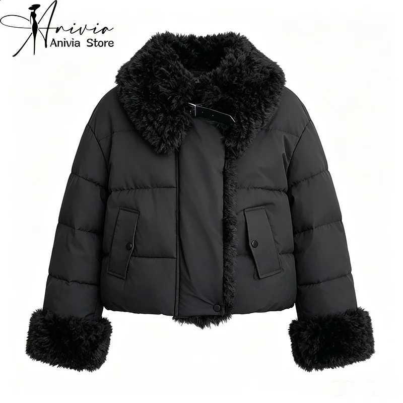 Women'S Black White And Brown Lambskin Winter Fleece Sweatshirts JacketStyle Streetwear American Retro Warm Fleece Jackets 2026 H260917