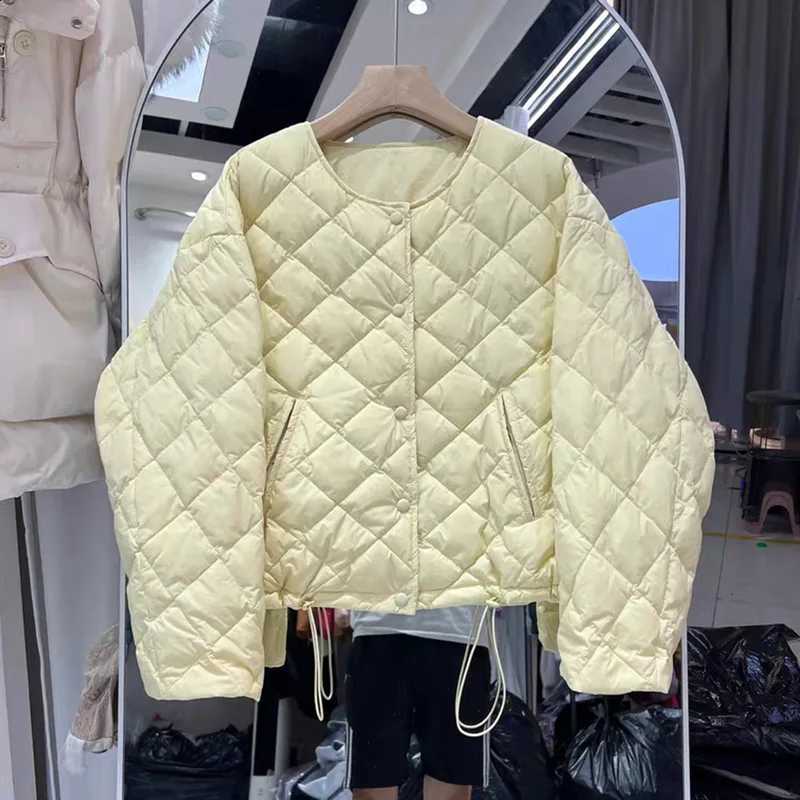 Spring Women's Lightweight Puffin Down Parka White Duck Down Coat Fashionable and Loose for Spring and Autumn Jacket Women H260917