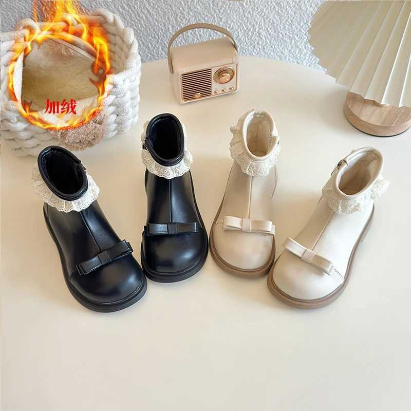 New Girls Boots Sweet Elegant Kids Princess Fashion Boots Chic Versatile Children Causal Lace Ankle Boots Spring Autumn Causal X260917