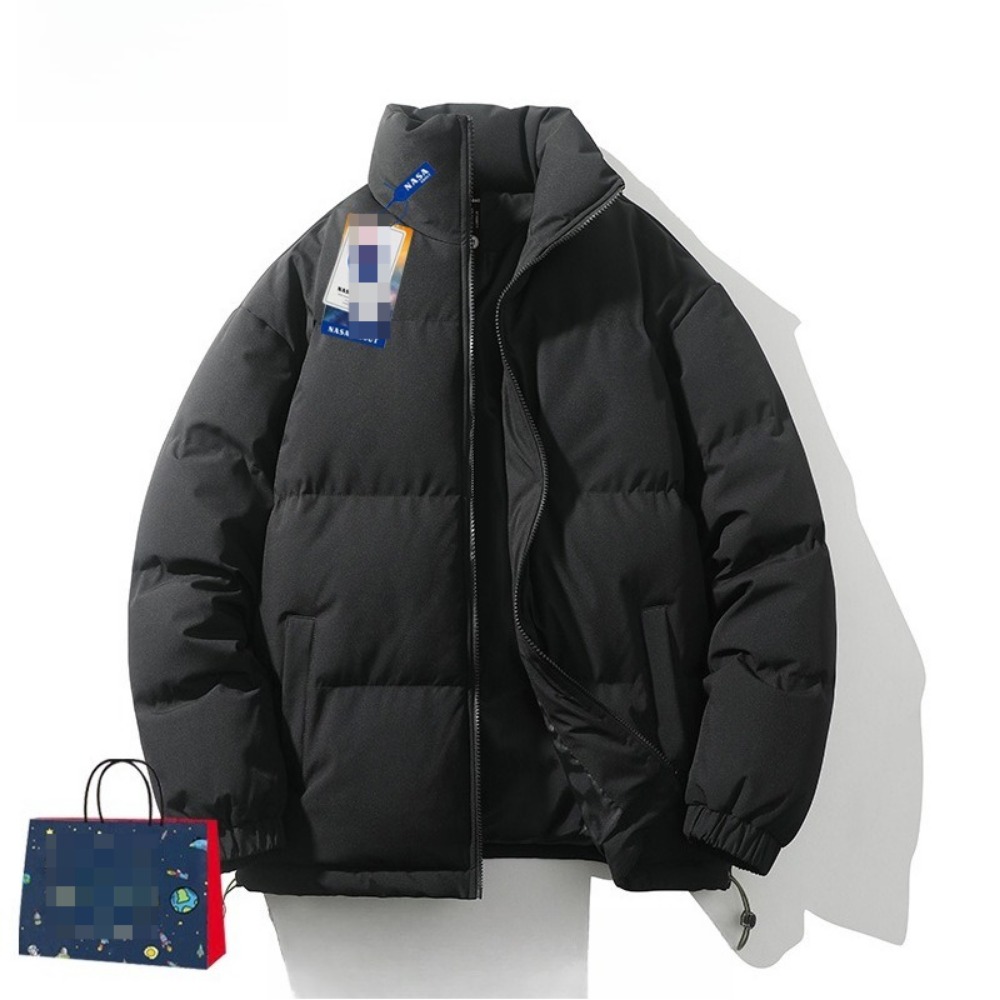 Down Cotton Clothes Men's Jackets New Winter Cotton Padded Clothes Thickened Trendy Brand Stand Up Collar Couple Bread Clothes Winter Clothes