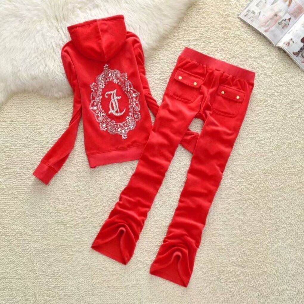 Juicy 2 Piece Set High Quality Designer Tracksuits Set Sportswear Casual Tracksuit Fashion Juicy Tracksuit Rhinestone Two Piece 2026 New Juicy Track