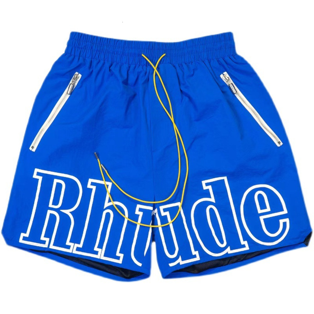 Rude Shorts Designer High Quality Classic Letter Pattern Printed Zipper Shorts Summer Beach Leisure Swimming Sports Speed Drying Drawstring Rhhuude