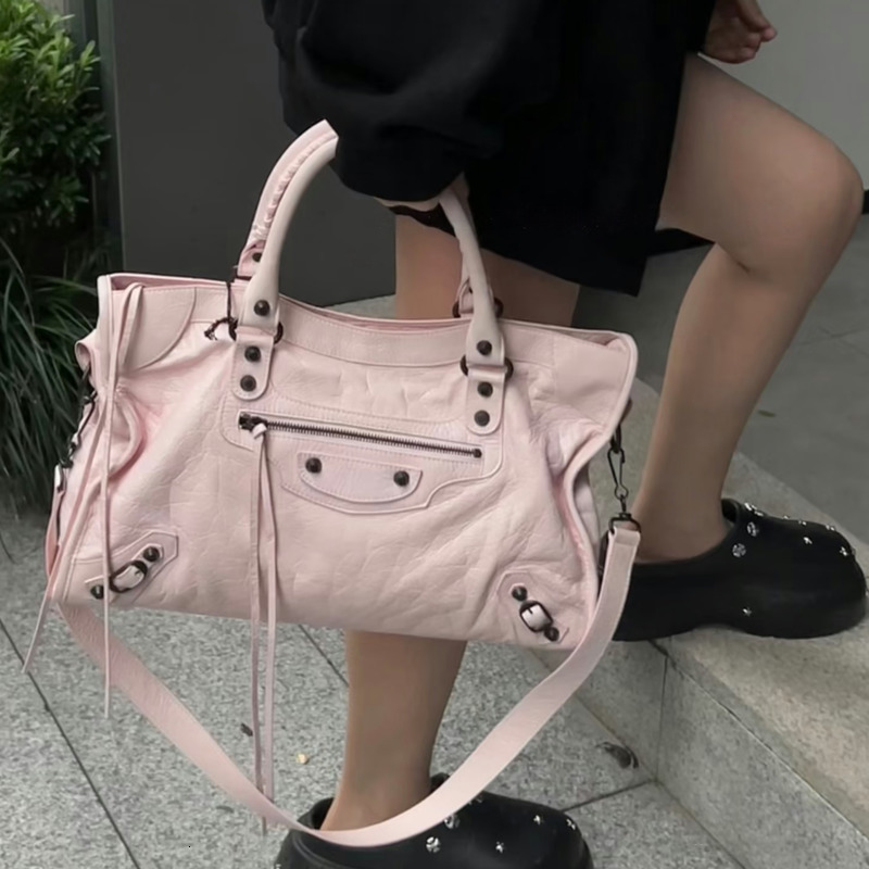 Le city bag designer bags designer women shoulder bag black white grey leather luxury handbag simple y2k girl street sac popular