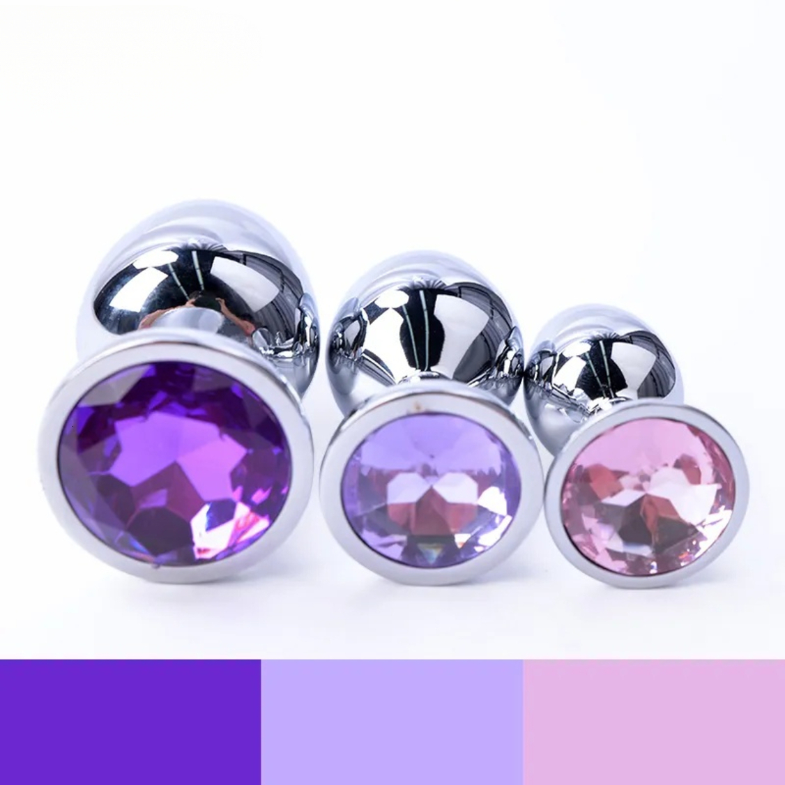 2026 New adult toys Sweet Dream 3Pcs/Set Metal Stainless Steel Anal Beads Crystal Jewelry Adult Toys Butt Plug Sex Products JA26