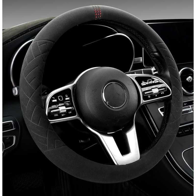 Steering Wheel Cover Suede Round Car Steering Wheel Cover Four Seasons Sports Style Steering Wheel Cover L26917