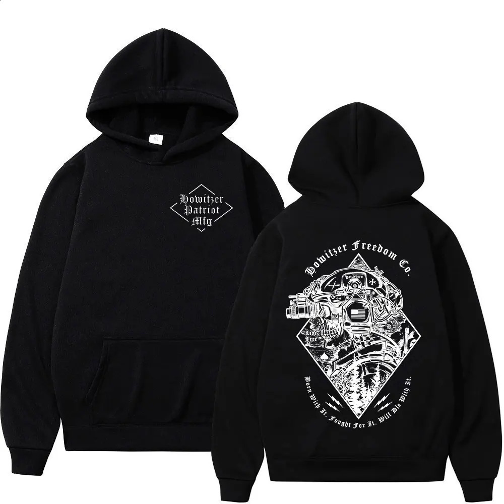 Til Valhalla Warrior Spirit Military Grunt Tactics Skeleton Hoodie Men's Clothing Fashion Gothic Long Sleeve Sweatshirt Pullover 260917