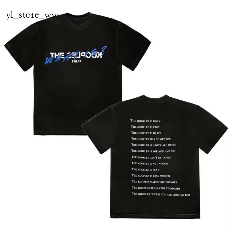 Kooples T Shirt Designer Men's Tshirts Cotton Printed Fashion The Koople Shirt Casual Cotton France The Couples Short Sleeves The Koopletshirt