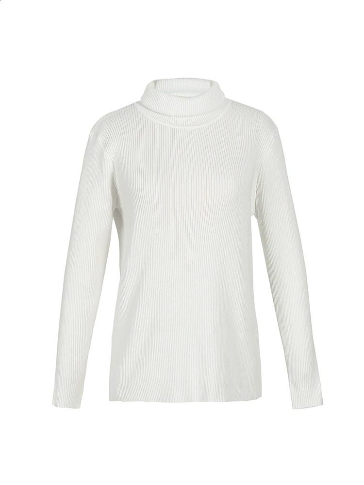 Plus Size High Collar Sweater Knitted Bottom Women's Winter Autumn Elastic Band 260916
