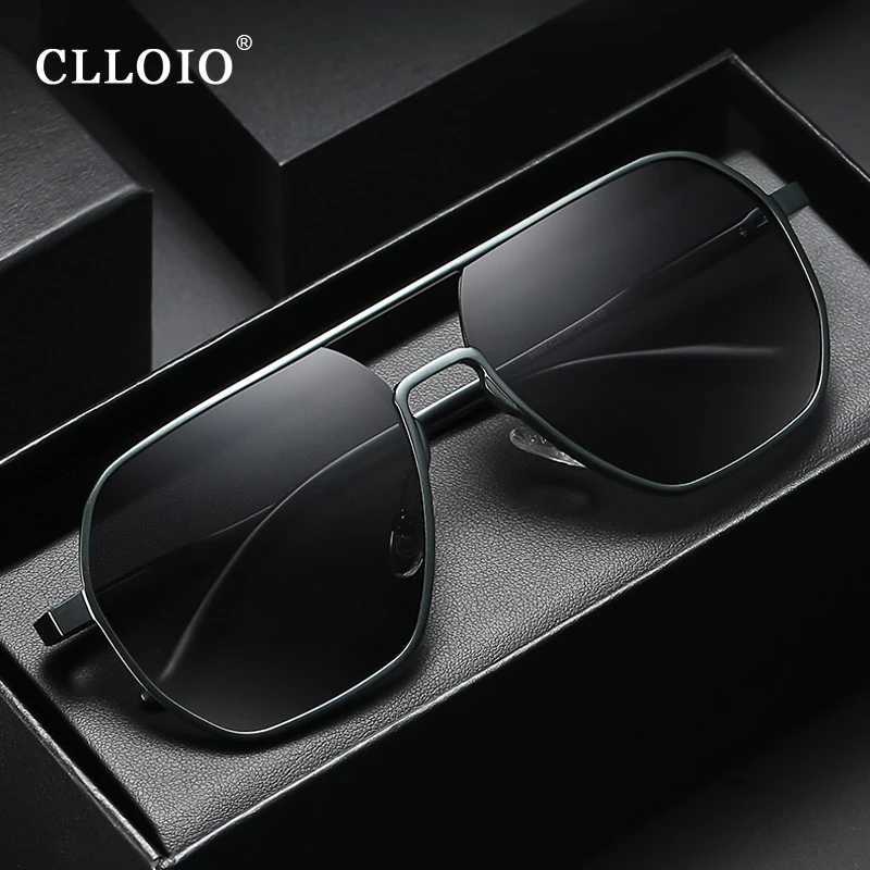 New Fashion Aluminum Photochromic CLLOIO Sunglasses Men Women Polarized Sun Glasses Chameleon Anti-glare Driving Oculos de sol N260814