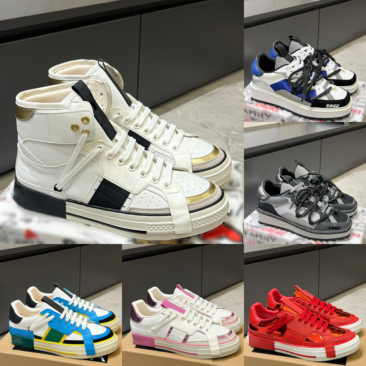 Durable Genuine Top Designer Men's and Women's High-Top Sports Shoes dolcegaba 2026 New Fashion Trend Sneakers Comfortable Thick Sole Vers