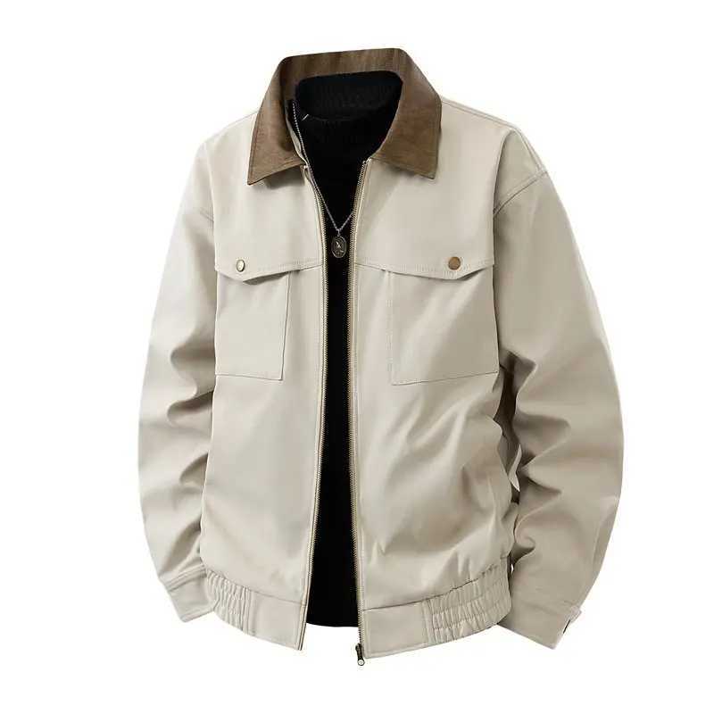 Casual Versatile Men's Jacket Spring 2026 Fashionable Youth Outerwear Standard Fit Wool Rabbit Fur Lined Spring Coat S2609180OGI