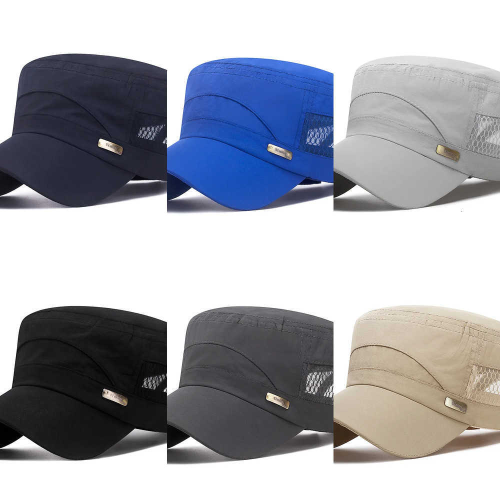 Korean Hat Sunshade Men's Summer Edition Versatile Outdoor Breathable Mesh Hat New Sunscreen Thin Adjustable Flat Top Hat J260917