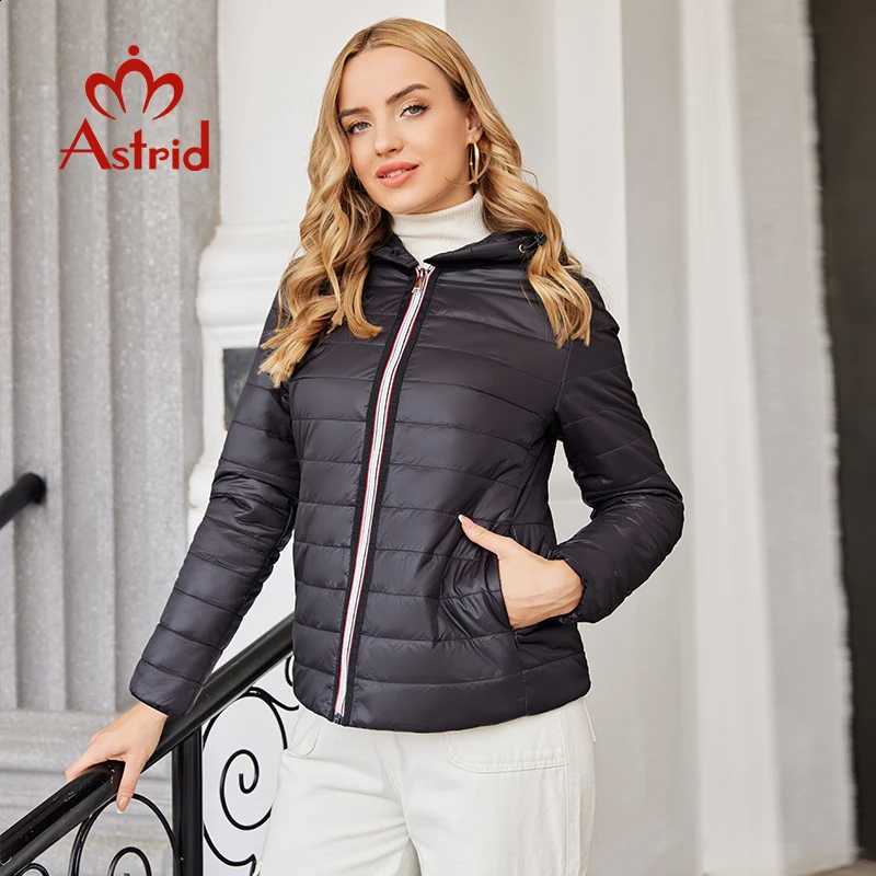 Astrid 2024 Spring Women's Jacket Women Clothing Outfit Fashion Light Quilted Cotton Padded Parkas Short Coats Hooded Outerwear H260917