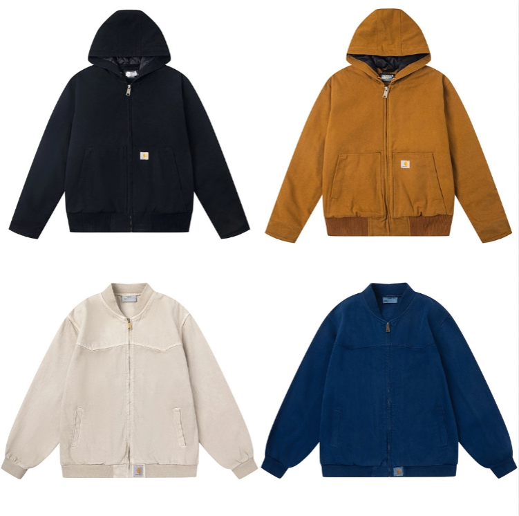 Men s Designer Hooded Work Jacket Hip Hop High Street Multi Color Casual Loose Zip Up Windbreaker Outerwear For Men Streetwear Daily Outfit