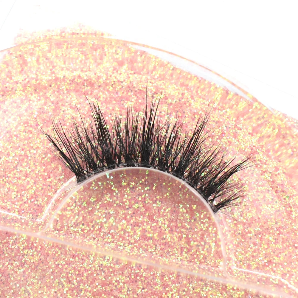 3D Mink Half Lashes Natural Short False Eyelashes Extension Soft Lightweight Fluffy Clear Band Eye Strip Fake Makeup 260918