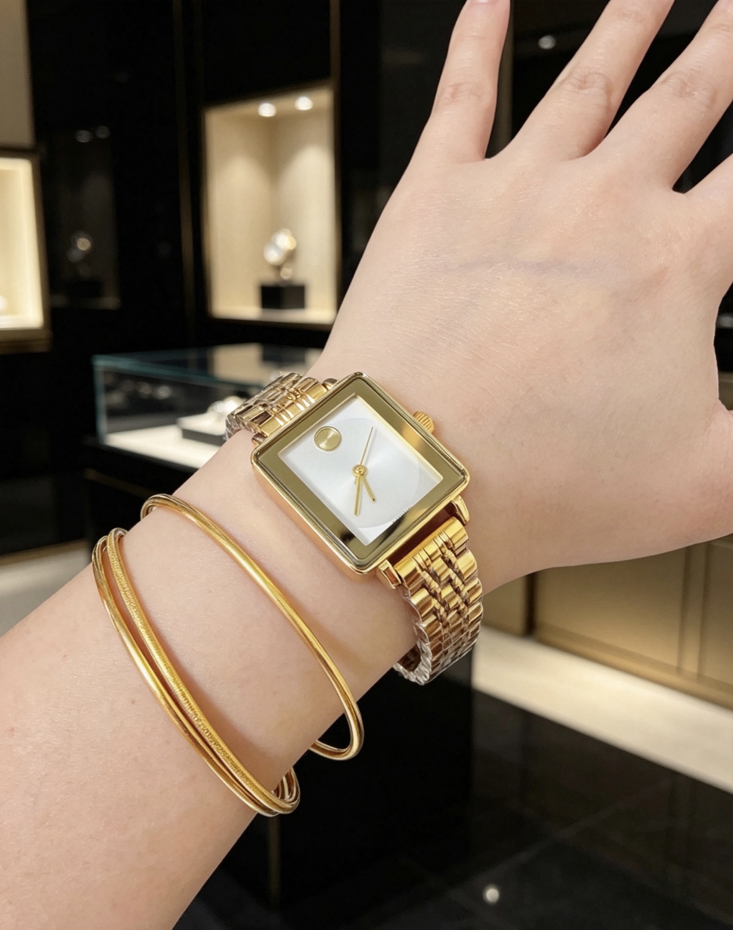 Luxury Womens MOVADOity Square Watch Designer Watches Quartz Movement Steel Bracelet Sapphire Glass Waterproof women Wristwatches #1226