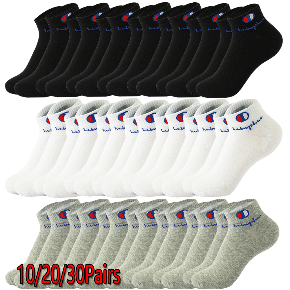10/20/30 Pairs Ankle Men Women Cotton Brand Athletic Running Cushioned Breathable Low Cut Sports Short Socks J260918
