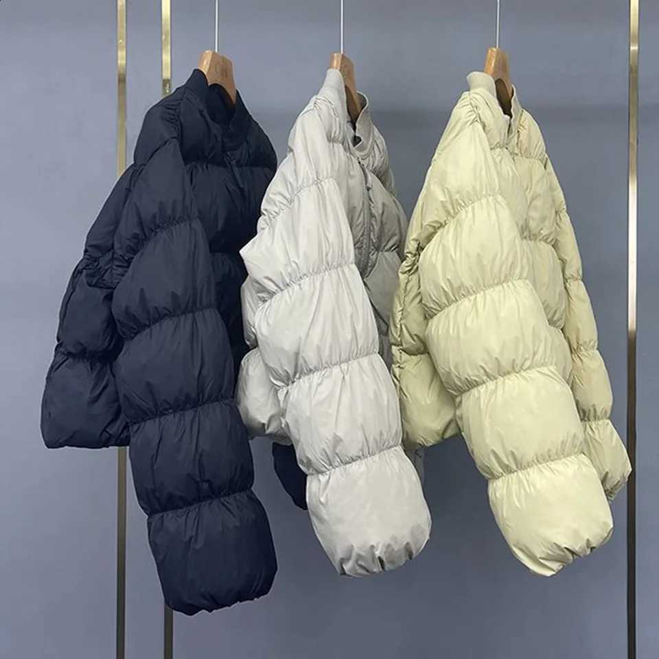 Autumn Winter Cotton Jacket Women Fashion Runway Designer Solid Printed Short Down Coat Female Casual Fold Parka Ladies Outwear H260917