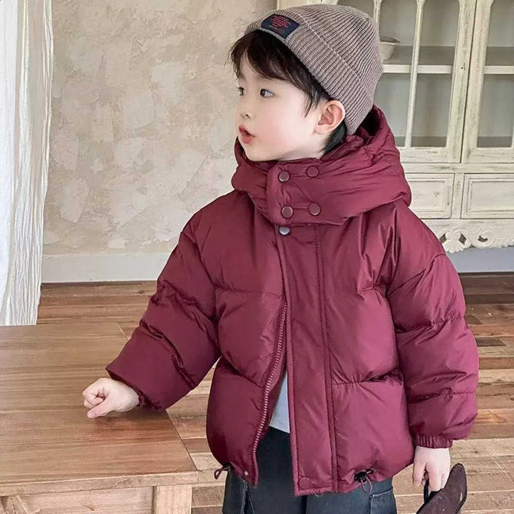 Boys Version Children Girls Korean Thickened Down Clothing Baby Warm Foreign-sle Jacket Red Bread Clothing WinterW260917