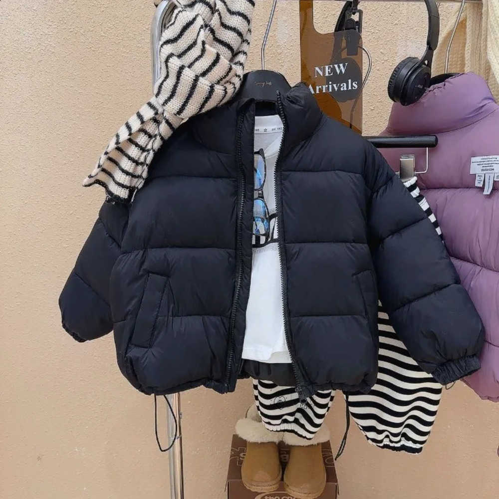Cotton 2-10Y and Children's Down Jacket Korean Sle Outwear Stand Collar Short Girls' Bread Coat 2026 Winter Thick ClothesW260917