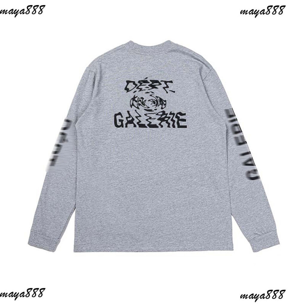 Galleryer Dept Sweater Designer Men's Long Sleeved Shirt Style With Hearts And Letters High Street Long Sleeved As Base Layer Round Neck Black