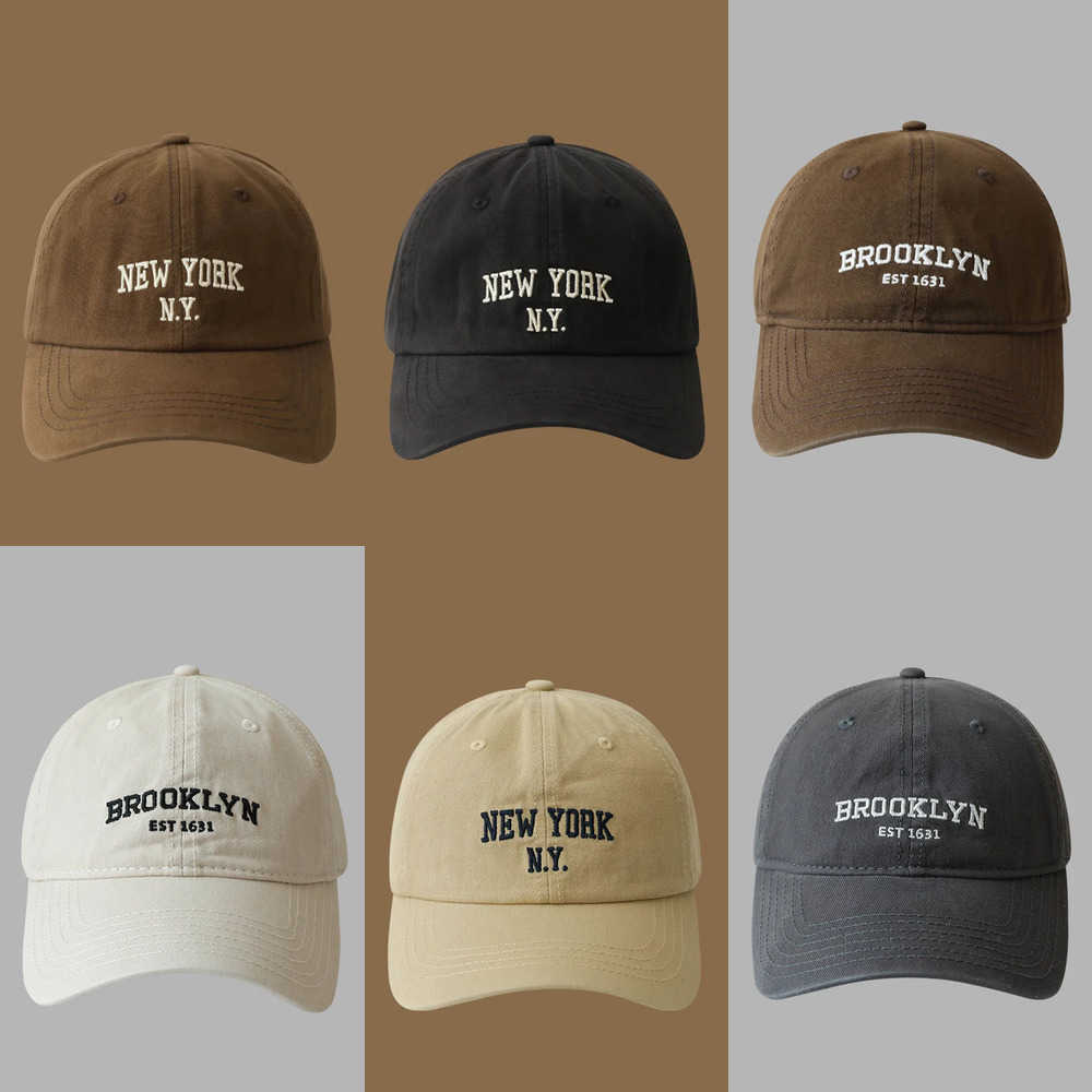 Cap Soft Cotton Letters Baseball For Women Men Retro Embroidery Curved Brim Hat Unisex Ponytail Hip Hop Dad Trucker Sun Hats J260917