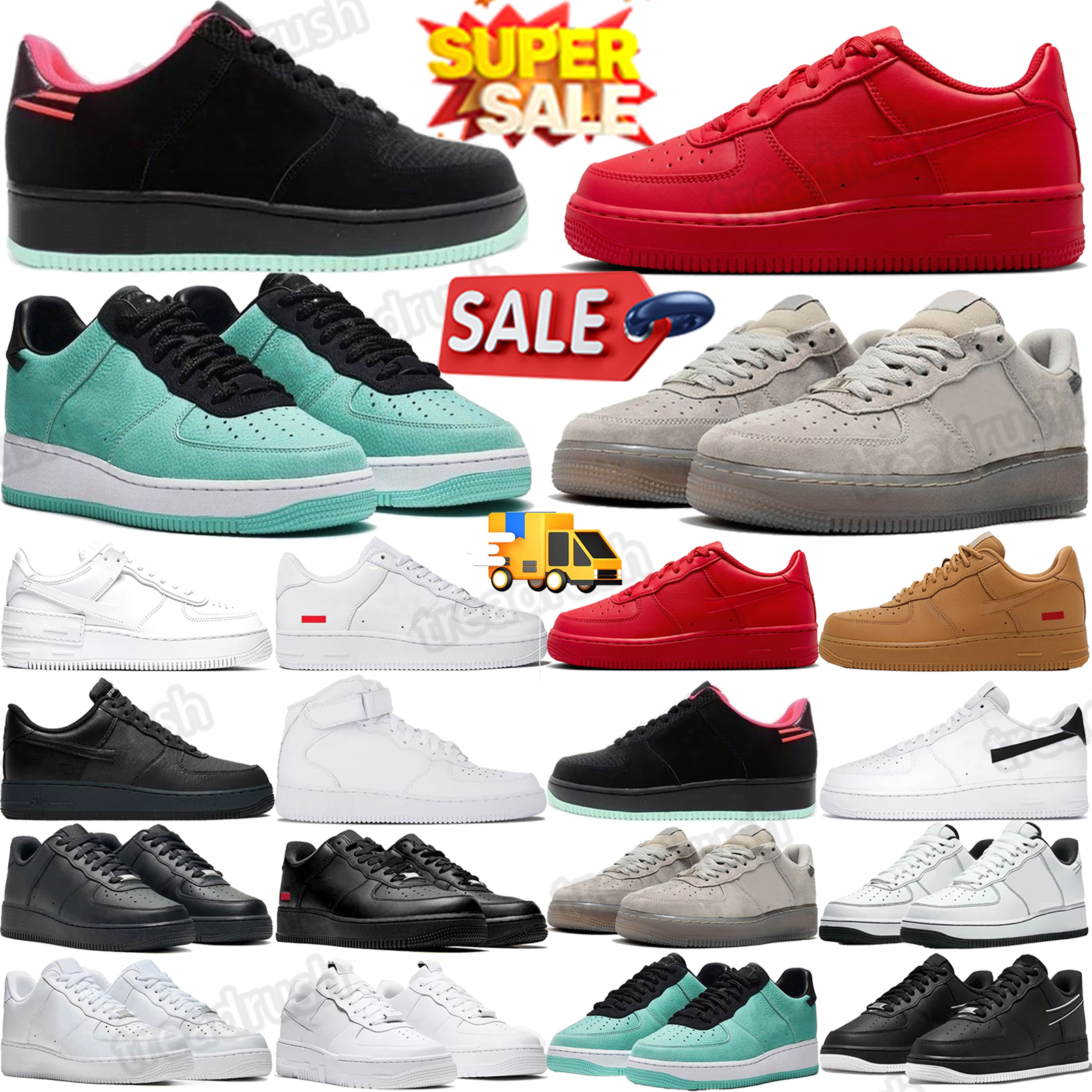 sneakers Casual shoes with box designer a1 1f Red Black White slippers Nonslip red green blue purple brown black white Fashion Casual Board Trend de