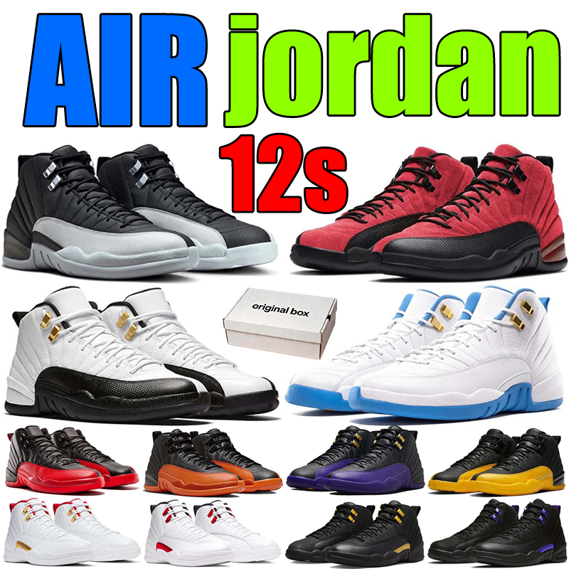 Designer Basketball Shoes unc 12s Sneaker high women gold Infrared plum yellow White Cement Where bred University shadow Blue Rovalty Gum Smoky Trai