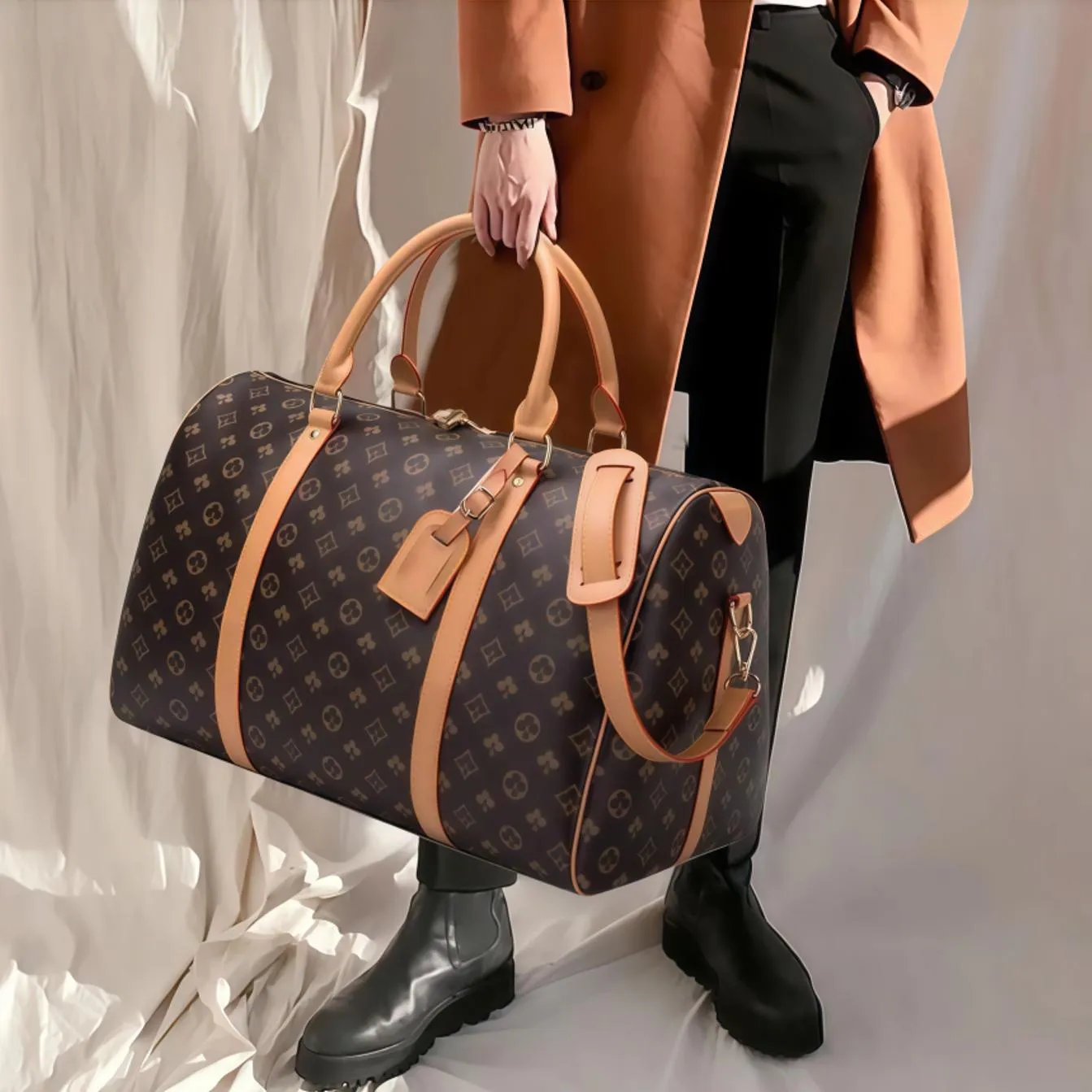 Top Quality New Men Duffle Bag Women Travel Bags Hand Luggage Travel Bags Designer Men Pu Leather Handbags Large CrossBody Bags Totes Purse Crossbod