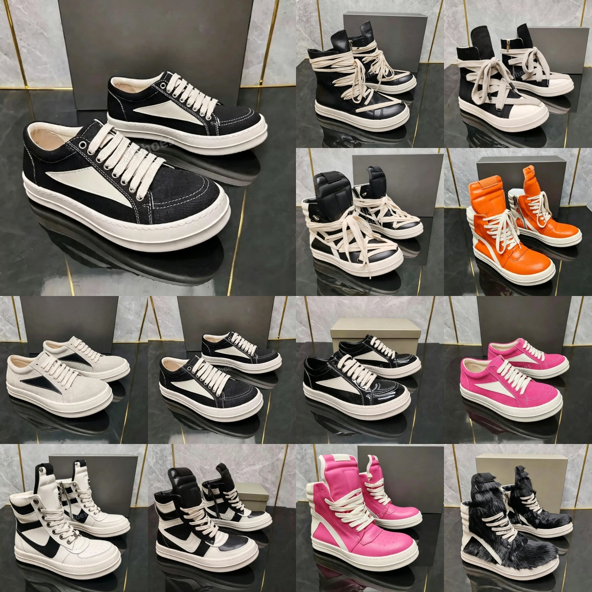 With Box Designer Vintage Canvas Sneakers Men Women Black White Thick Sole Casual Walking Shoes Fashion Street Style Platform Skate Shoes Daily Wear