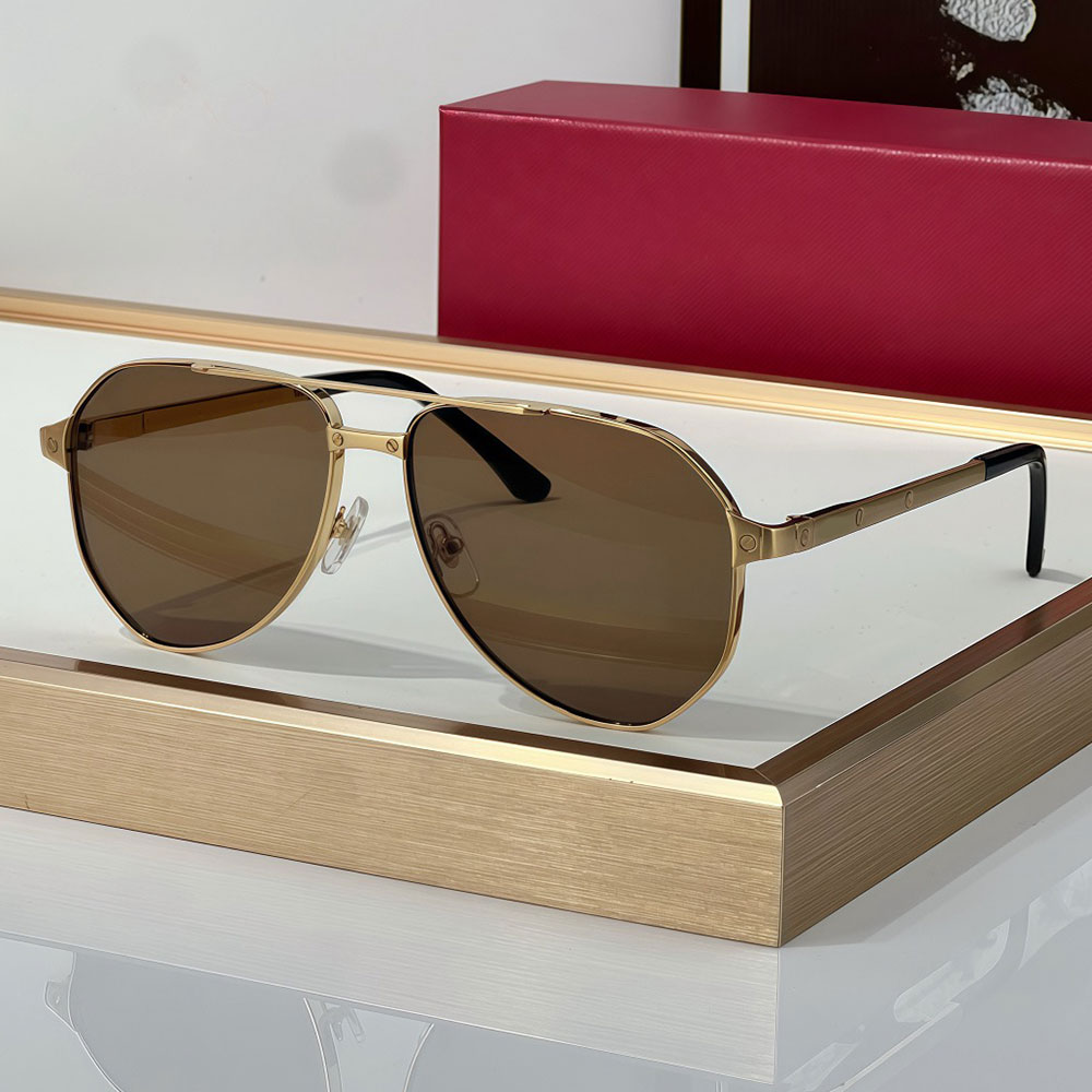 26ss New Mens Sunglasses luxury womens designer sunglasses CT0461S golden metal double beam frame fashion casual travel sunglasses classic retro sty
